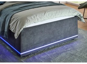 Ciemnoszare tapicerowane łóżko dziecięce bez stelaża 90x200 cm Circle – Meise Möbel