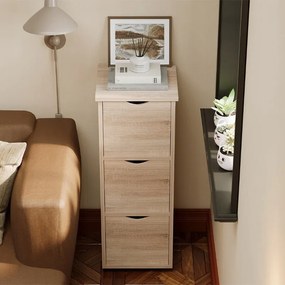 Szafka słupek z szufladami rustykalny dąb komoda stojąca wąska pojemna loft