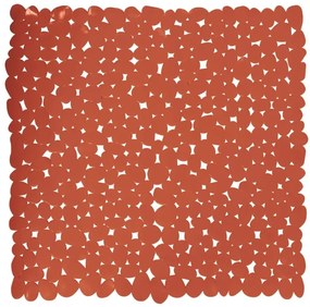 Spirella Antypoślizgowa mata prysznicowa GALETS, terakota, 53 x 53 cm