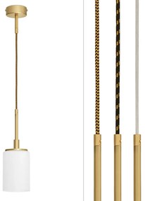 Złota lampa wisząca na przewodzie KR-S1G