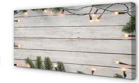 Zdjęcie na płótnie Gałązki, Lampki i Drewno