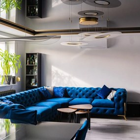Designerska lampa z trzema okrągłymi kloszami Eclipse No.3