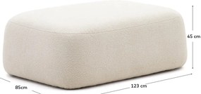 Kremowy puf z materiału bouclé Martina – Kave Home