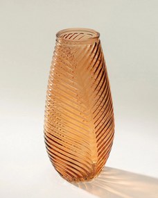 Szklany wazon Leaf I 13x10x29 cm