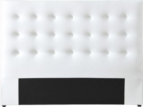 Pikowany zagłówek łóżka 180 cm - Eko-skóra - Biały - FRANCESCO
