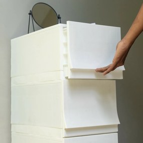 Modułowy pojemnik Wave Junior Snow bez kółek 43,4x 27,2 x 22 cm, wąski - 1 szuflada