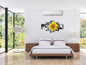Obraz żółtego kwiatu (125x70 cm)