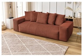 Ceglasta sztruksowa sofa 280 cm Voltaire – Bobochic Paris