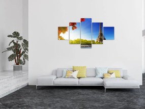 Obraz - jesień w Paryżu (125x70 cm)