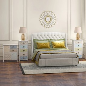 HOMCOM Komoda nowoczesna z 5 szufladami wielokolorowa 46x34x975 cm do salonu sypialni | Aosom PL