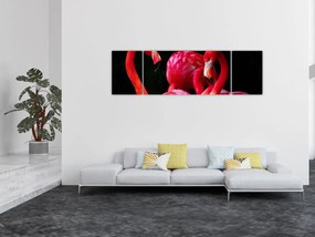 Obraz czerwonych flamingów (170x50 cm)