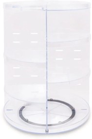 Transparentny plastikowy obrotowy organizer łazienkowy – Hermia