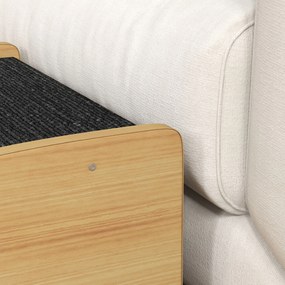 PawHut Schody dla Zwierząt - Schody dla Psa, 3 Stopnie, Mały Pies, 38,5 cm x 38,5 cm x 30 cm, Dąb + Czarny