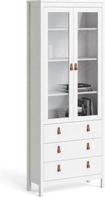 Witryna z przeszklonymi drzwiami Madrid biały mat