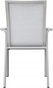 Krzesło ogrodowe aluminiowe beżowe 56x65x88 cm komfortowe wytrzymałe