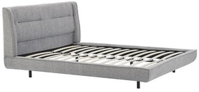 Łóżko 160 x 200 cm - Tkanina buklé - Szary - ISYDE