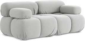 Modułowa sofa 2-osobowa - z tkaniny welwetowej - srebrny - LOKUA