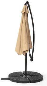 Beżowy parasol ogrodowy bez podstawy Bonami Essentials Happy Sun, ø 300 cm
