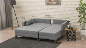Narożna sofa rozkładana Bella Corner Right 2 Grey