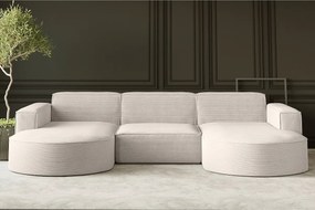 Narożnik Parma Studio U, do salonu, tkanina Poso, kremowy (38)