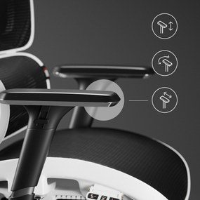 Fotel ergonomiczny Diablo V-Commander: Biało-Czarny