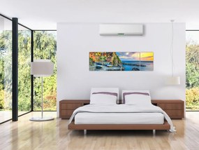 Obraz - Wioska śródziemnomorska (170x50 cm)