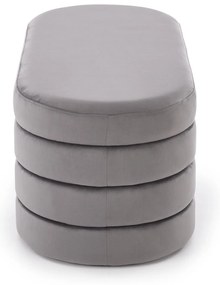 Ławka, pufa podwójna z funkcją pojemnika welur popiel CALPI 110/46/42 cm