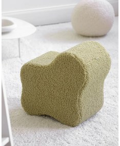 Zielony puf dziecięcy z materiału bouclé Cloud – Wigiwama