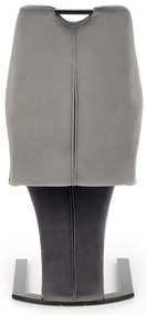 Krzesło tapicerowane szare welurowe, pikowane K442