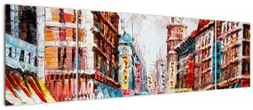 Obraz - Hong Kong, obraz olejny (170x50 cm)