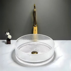 Umywalka nablatowa Rea Ingrid 36 Transparent