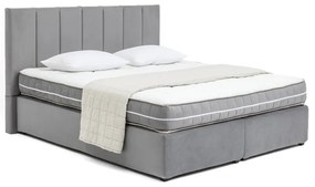 Szare łóżko kontynentalne 180x200 cm Olia Bold Line – Bonami Selection