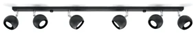 Czarna lampa punktowa 10x118 cm Ollo – Nice Lamps