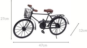Rower retro dekoracja, 47 x 12 x 27 cm