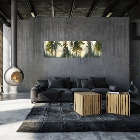 Obraz - Krajobraz lasów w stylu vintage (170x50 cm)