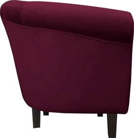 Fotel Milo tkanina Welur wygodny fotel tapicerowany do salonu i sypialni : Kolor nogi - Venge, Kolor tkaniny - VELVET - MG02, Wysokość nogi - 15 cm