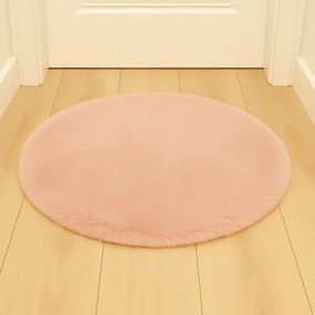 Dywanik futrzany Różowy 60cm dekoracyjny antypoślizgowy do salonu sypialni