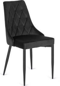 Aksamitne krzesło z niskimi podłokietnikami Cork