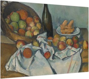 Obraz na szkle - Paul Cezanne, The Basket of Apples, reprodukcje (70x50 cm)