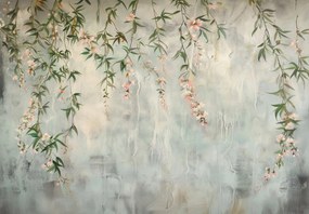 Fototapeta - Ściana z kwiatami (196x136 cm)