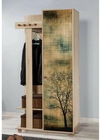 Wieszak z szafką Garmanto Tree Sonoma Oak
