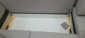 Narożnik rozkładany uniwersalny Jasny Szary, Popiel, 212x142x87 cm SCOTT