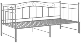 Szare metalowe łóżko rozkładane 90x200 cm A8-D07