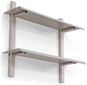 Szarobeżowa wielopoziomowa metalowa półka 60 cm Hola – Spinder Design