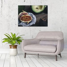 Obraz na szkle fig i awokado (70x50 cm)