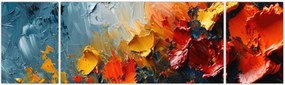 Obraz - Abstrakcyjny obraz kwiatów III. (170x50 cm)