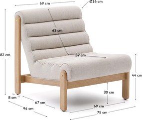 Beżowy fotel Magira – Kave Home