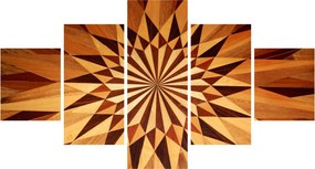 Obraz - Drewniany kolaż (125x70 cm)