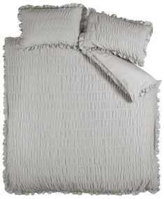 Szara pościel dwuosobowa z kory 200x200 cm Seersucker Frill – Catherine Lansfield