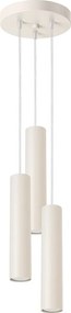 Lampa Wisząca Loft Lagos, Stal - 3 Źródło - L.19.5 X H.108 Cm - Beżowy